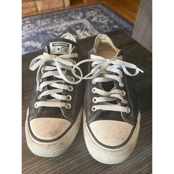 Converse Chuck Taylor Black All Star Low Top Sneakers - Picture 1 of 8